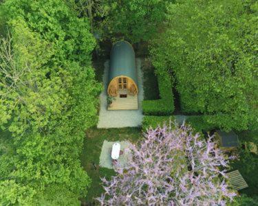 Cabane En Bois Avec Bain Nordique Asnieres-sur-Vegre Ngoại thất bức ảnh