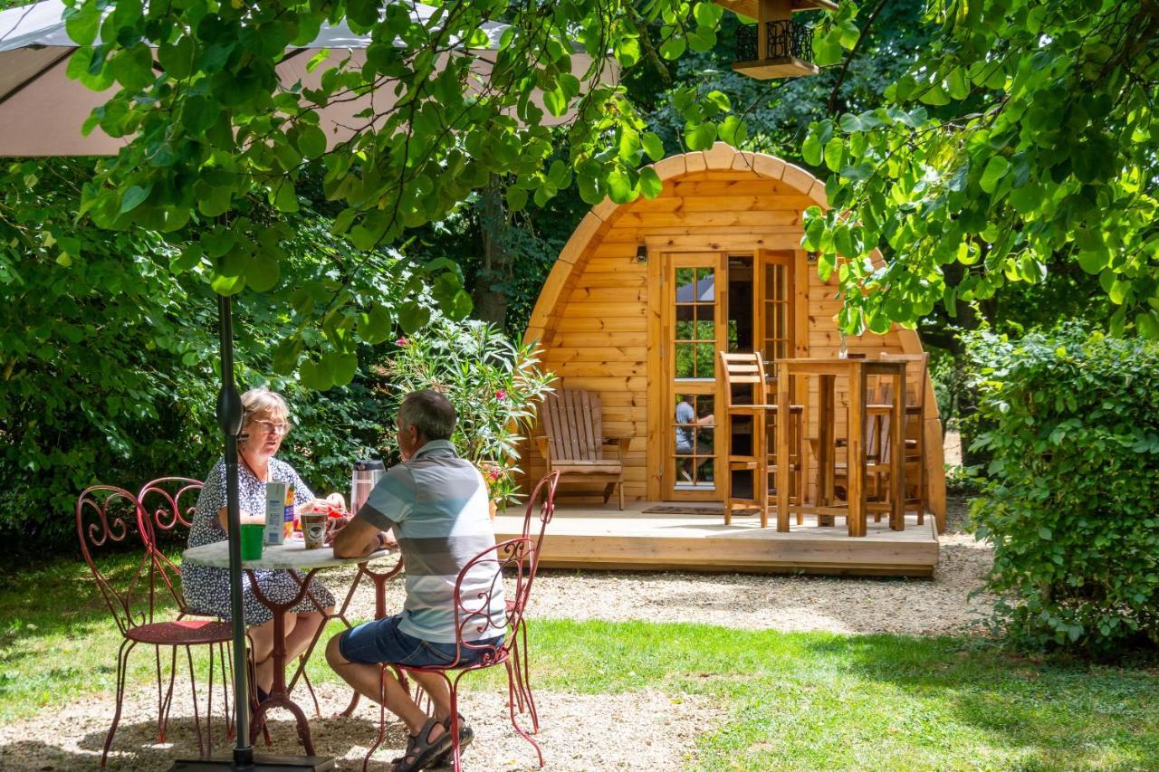 Cabane En Bois Avec Bain Nordique Asnieres-sur-Vegre Ngoại thất bức ảnh