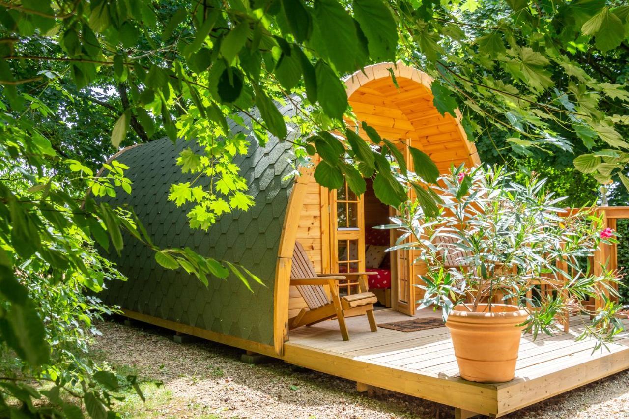 Cabane En Bois Avec Bain Nordique Asnieres-sur-Vegre Ngoại thất bức ảnh